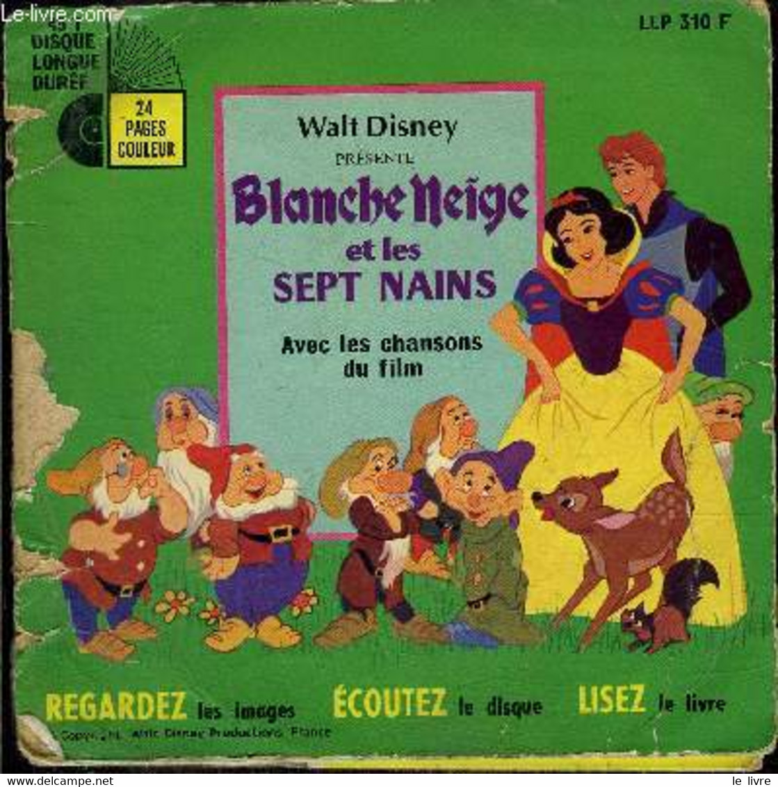 Livre-Disque 45t // Blanche-Neige Et Les Sept Nains - Walt Disney / Grimm - 0 - 45 Rpm - Maxi-Singles