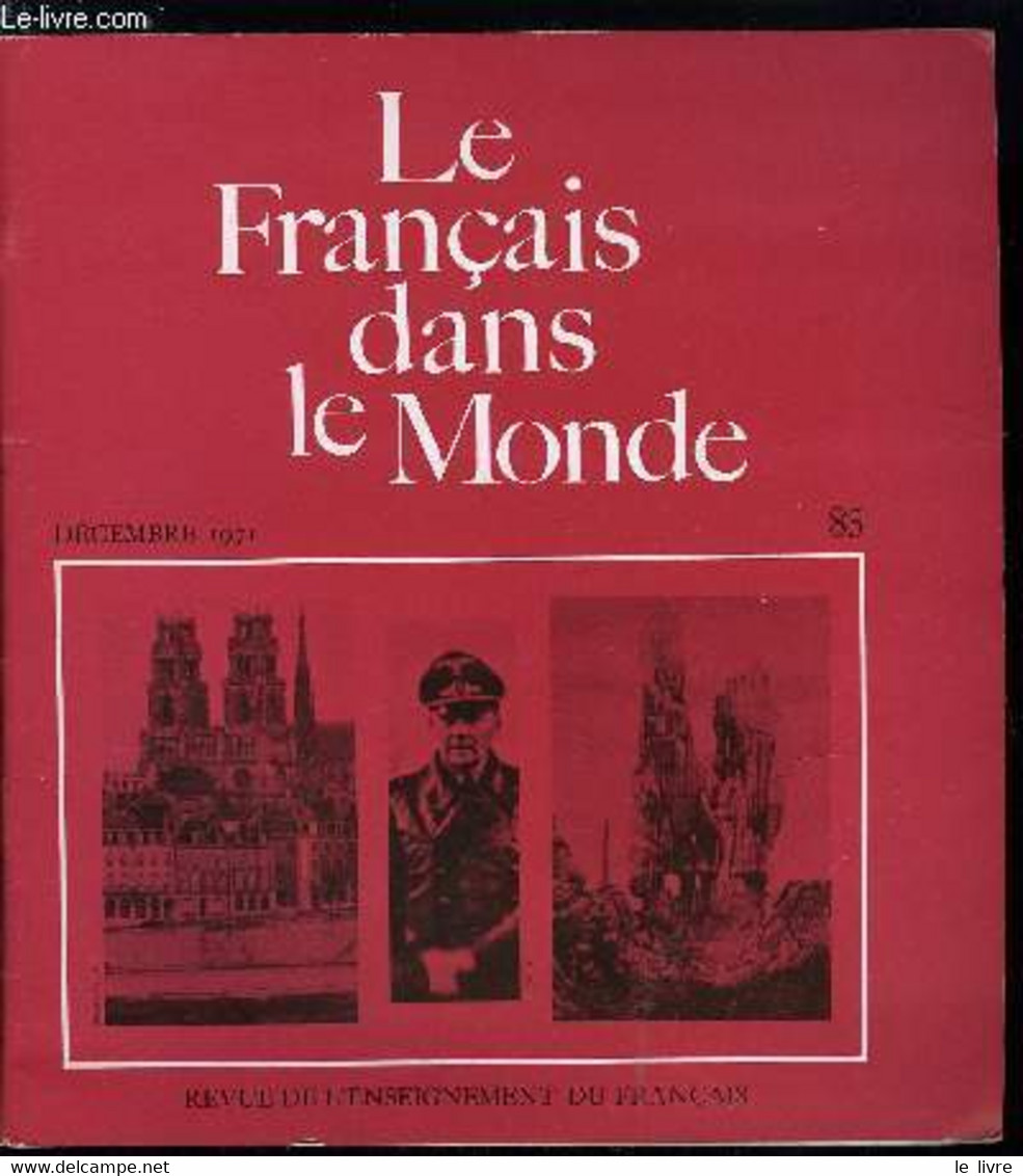 Le Français Dans Le Monde N° 85 - Les Modèles De Grammaire Et Leurs Applications A L'enseignement Des Langues Vivantes P - Atlas