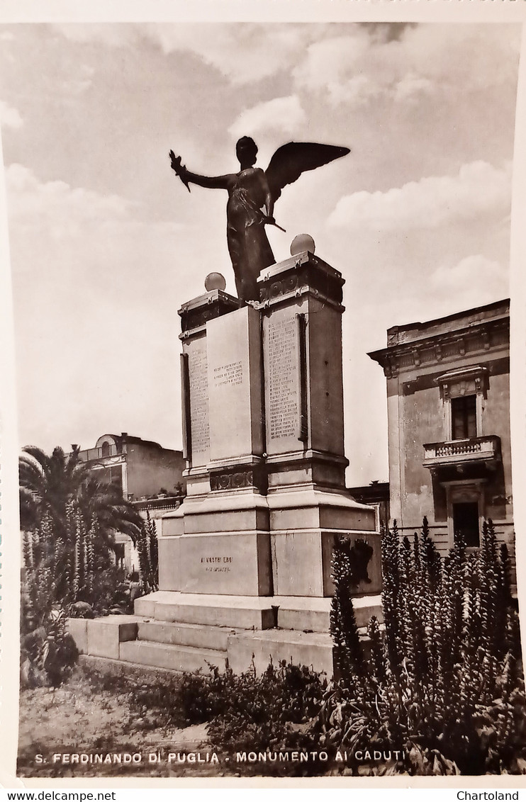 Cartolina - S. Ferdinando Di Puglia - Monumento Ai Caduti - 1955 - Foggia