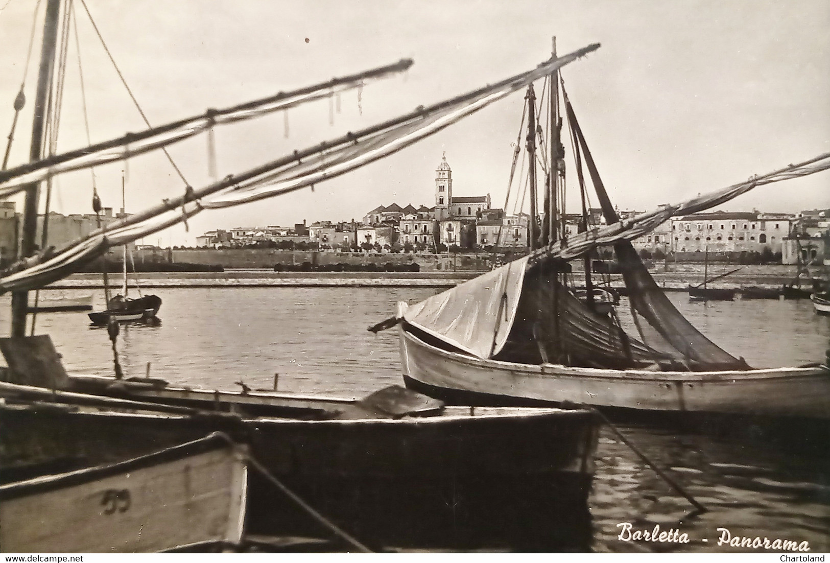 Cartolina - Barletta - Panorama - 1955 - Bari