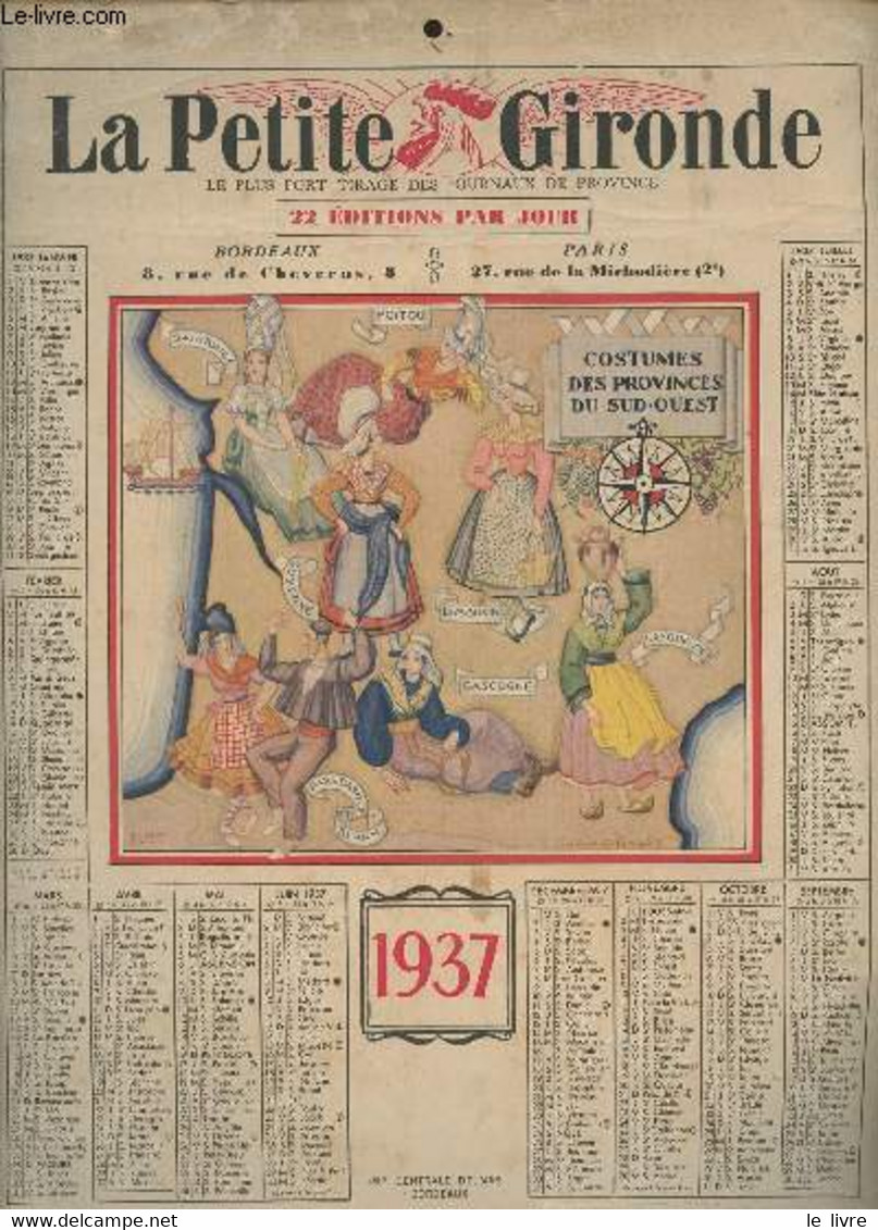 Un Calendrier De La Petite Gironde 1937. - Collectif - 1937 - Agende & Calendari