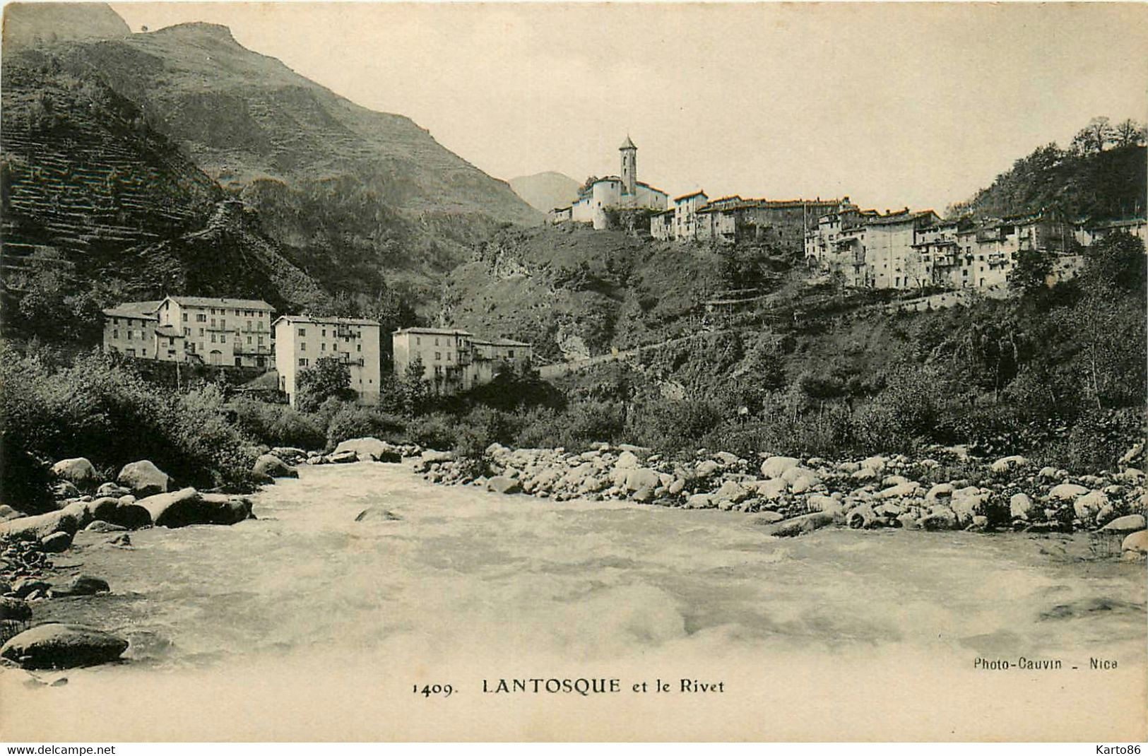 Lantosque * Panorama Du Village Et Vue Sur Le Rivet - Lantosque