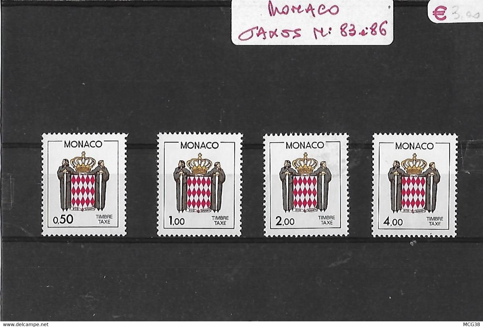 MONACO  -  TIMBRES  NEUFS  SANS  CHARNIERE   -  TAXES   SERIE   N°  83  à  86 - Postage Due