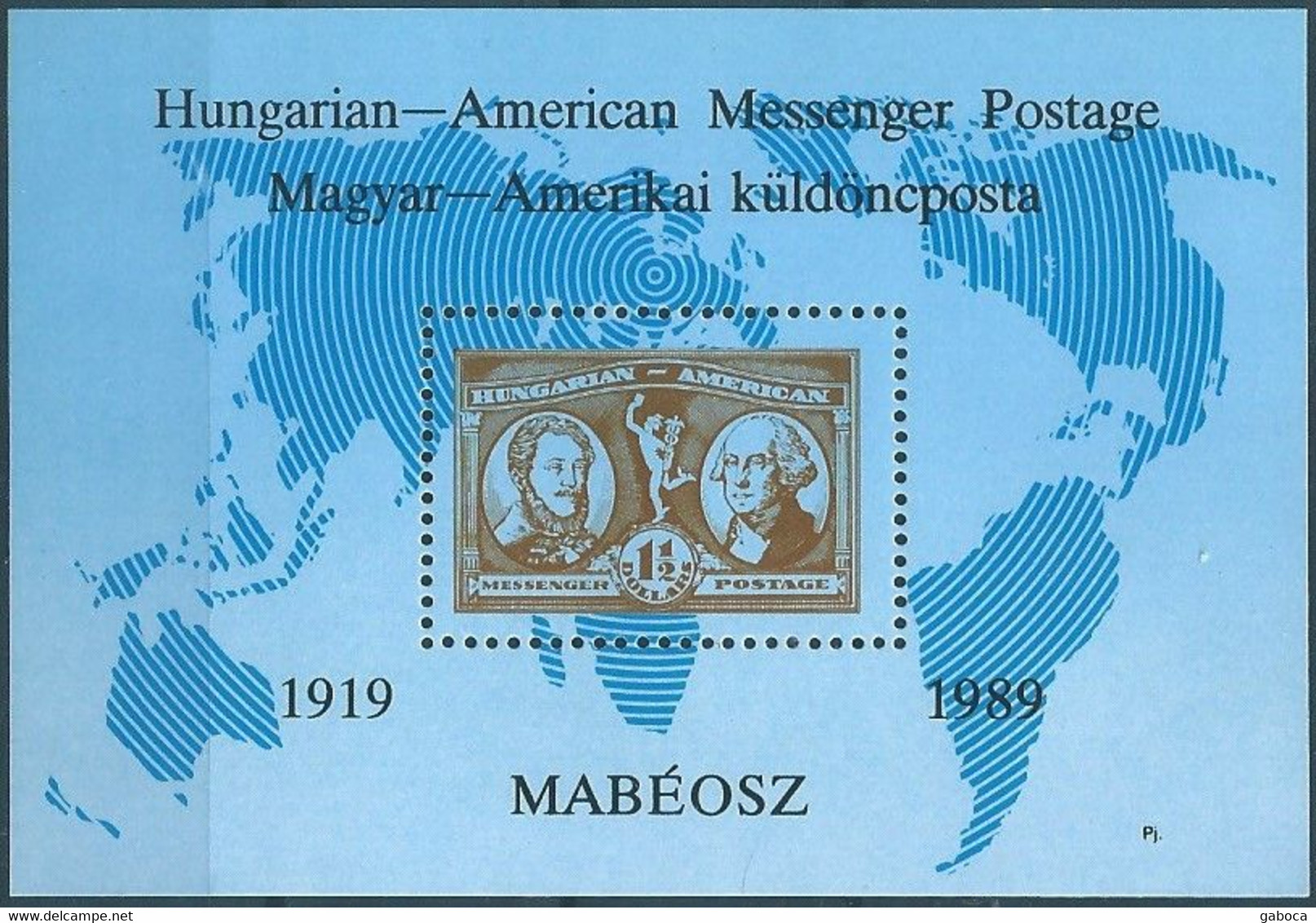 C1726 Hungary Post Geography Philately Personality Washington Kossuth Memorial Sheet - George Washington