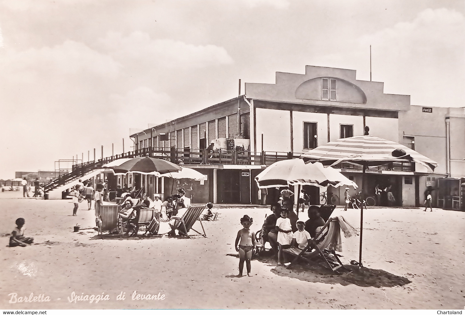 Cartolina - Barletta - Spiaggia Di Levante - 1955 - Bari