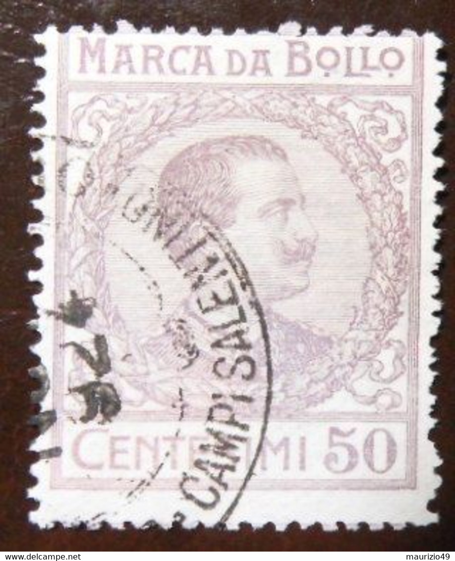 MARCA DA BOLLO 1892 - 50 Centesimi - Effige VITTORIO EMANUELE III Volta A Destra - Grande Formato - VEDI FOTO - Steuermarken