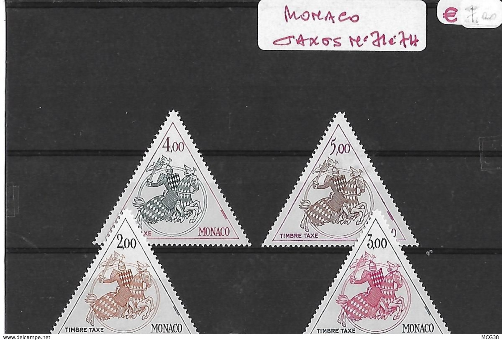 MONACO  -  TIMBRES  NEUFS  SANS  CHARNIERE   -  TAXES   SERIE   N°  71  à  74 - Postage Due