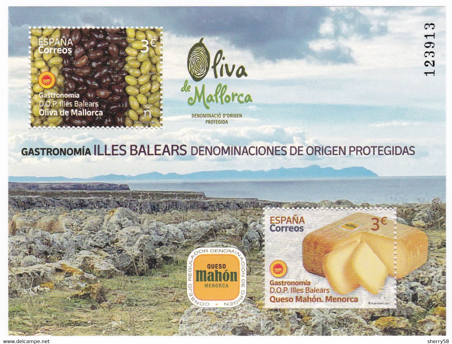 2021-ED. 5465 H.B. Gastronomía D.O. Protegidas Illes Balears 2021. Queso Mahón-Menorca Y Oliva De Mallorca  - NUEVO - Unused Stamps