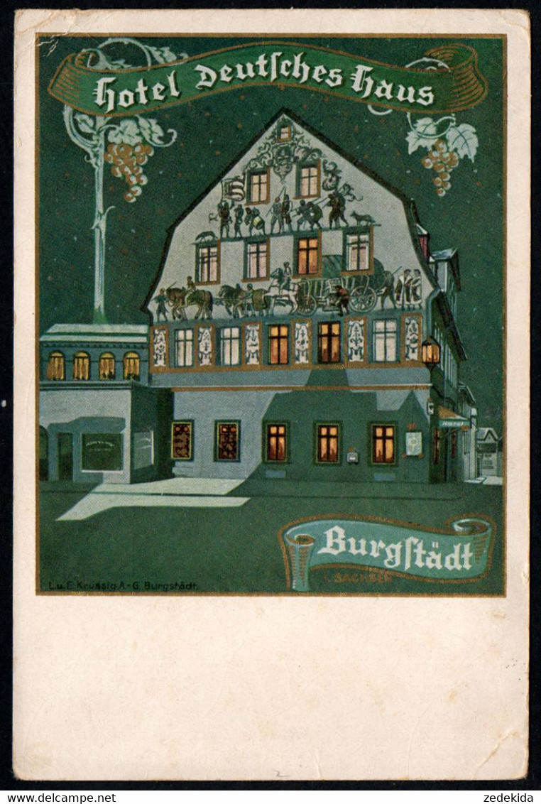E9202 - Burgstädt Hotel Deutsches Haus - Burgstaedt