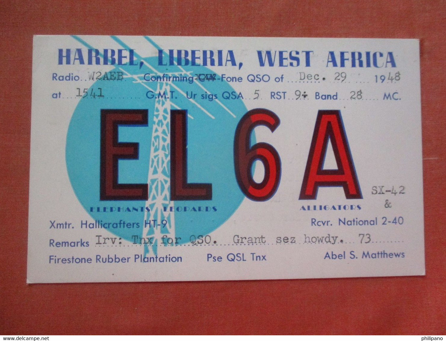 EL6A  Harbel Liberia West Africa      Ref 4795 - Liberia