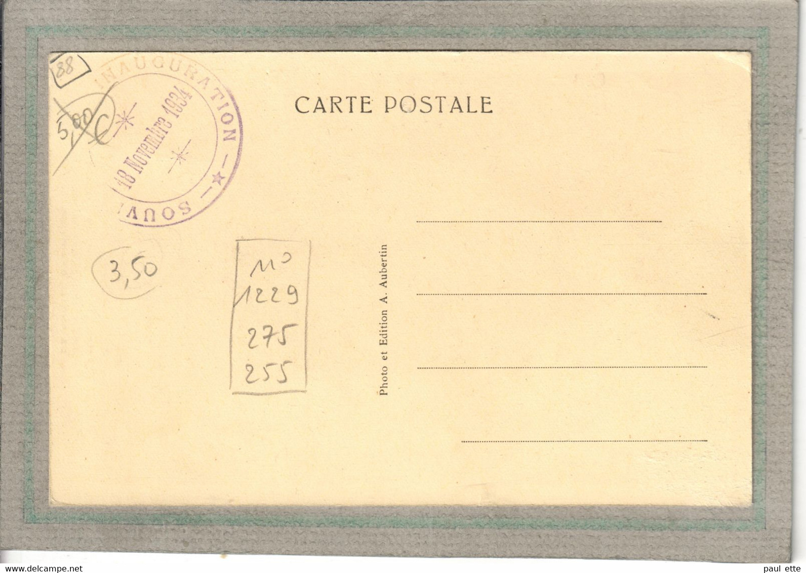 CPA - (88) SENONES- Aspect Du Monument Constant Verlot En 1934 ( Voir Cachet ) - Senones