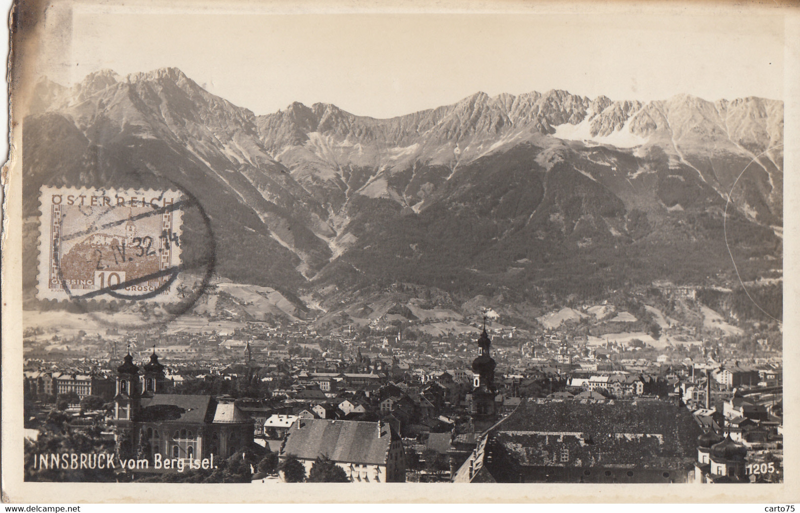 Autriche - Innsbruck - Total Ansicht Vom Berg Isel - Postmarked 1932 - Hellmut Kramer Lieboch Bei Graz - Innsbruck