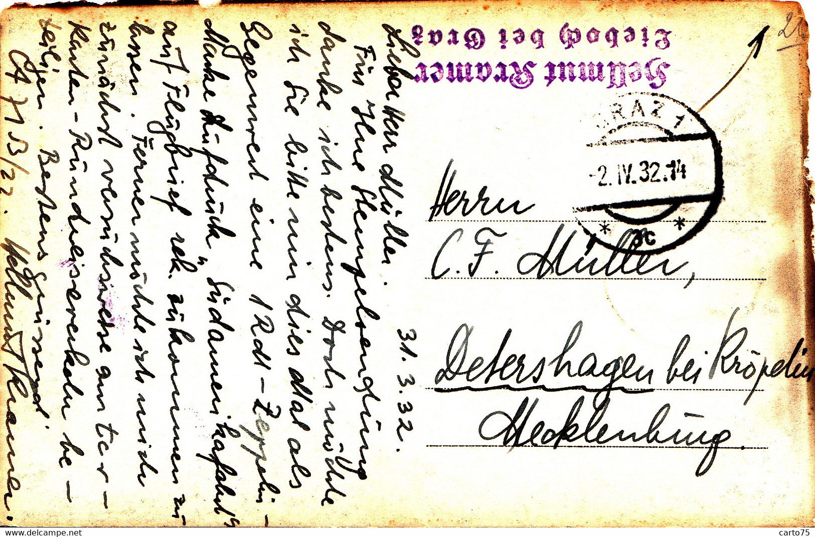 Autriche - Innsbruck - Total Ansicht Vom Berg Isel - Postmarked 1932 - Hellmut Kramer Lieboch Bei Graz - Innsbruck