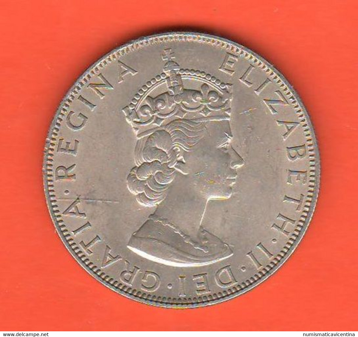 Bermuda 1 One Crown 1964 Britisch Territory Silver Coin - Bermuda