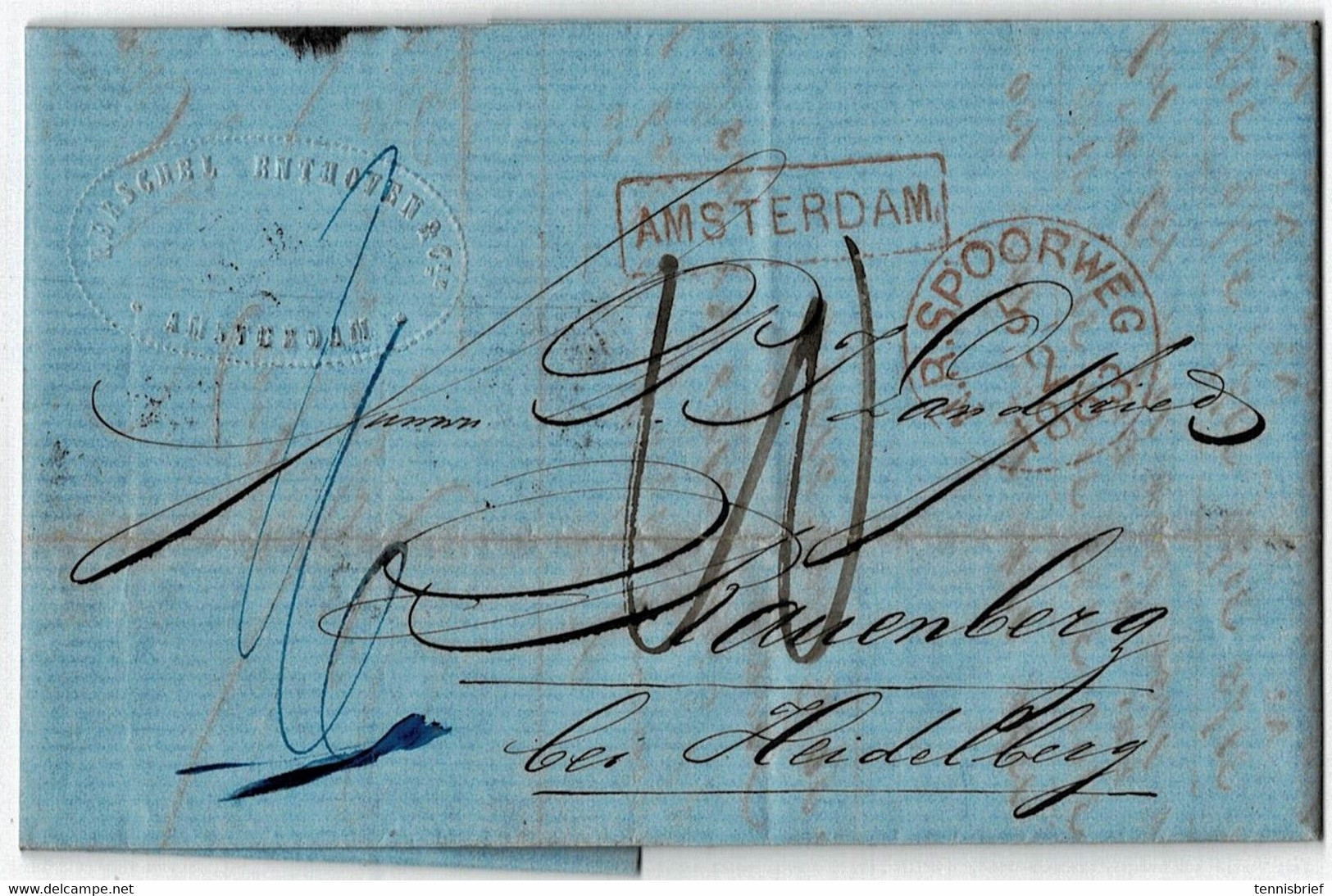 1863, " N.R. SPOORWEG  " - Amsterdam - ,  A4397 - Chemins De Fer