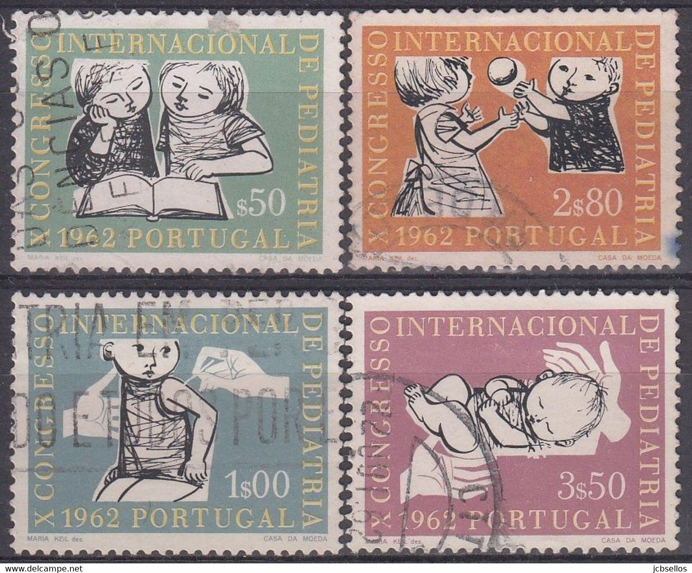 PORTUGAL 1962 Nº 904/907 USADO - Oblitérés