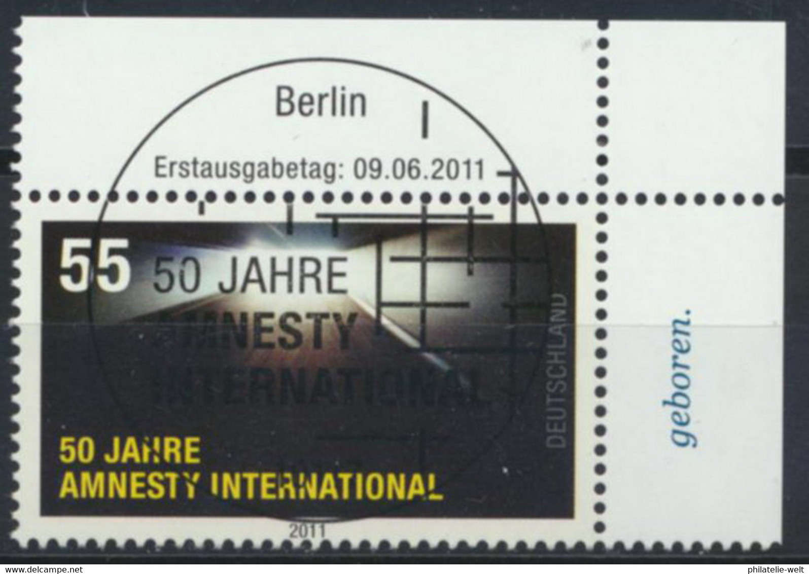 BRD 2873 Eckrand Oben Rechts O Sonderstempel Berlin - Used Stamps