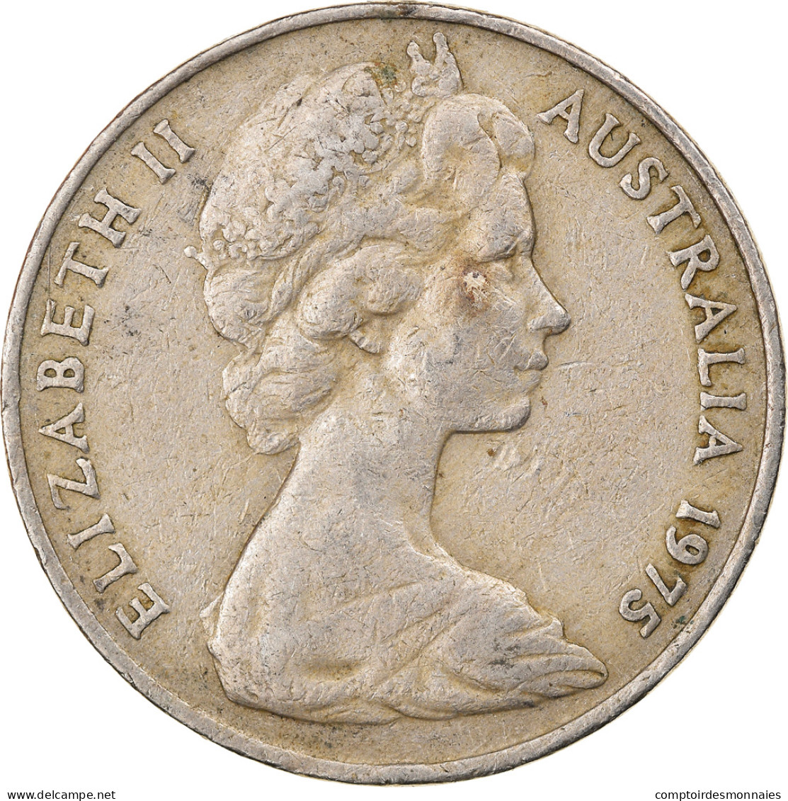 Monnaie, Australie, Elizabeth II, 20 Cents, 1975, Melbourne, TB, Copper-nickel - Victoria