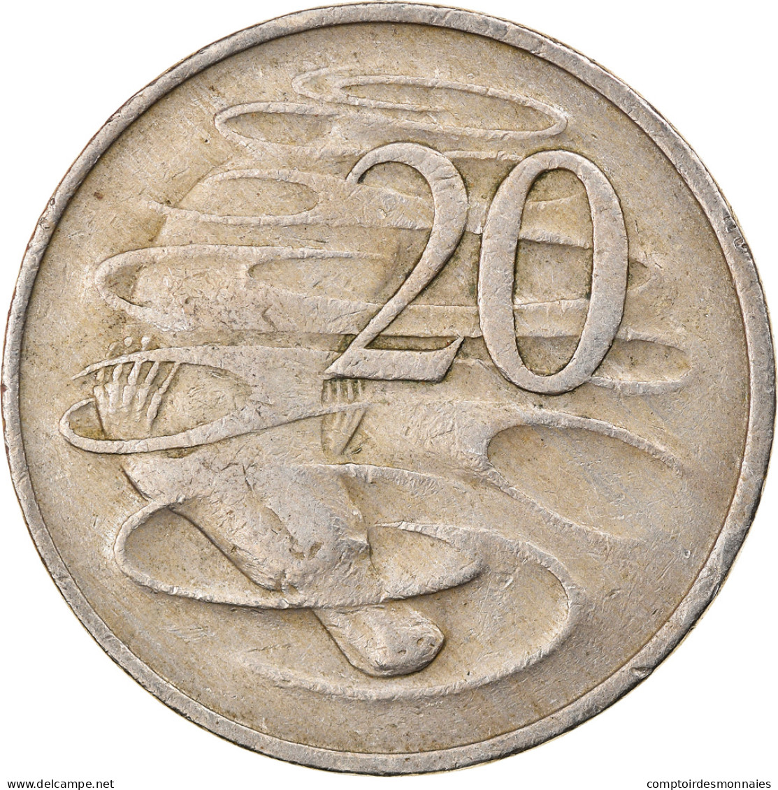 Monnaie, Australie, Elizabeth II, 20 Cents, 1975, Melbourne, TB, Copper-nickel - Victoria