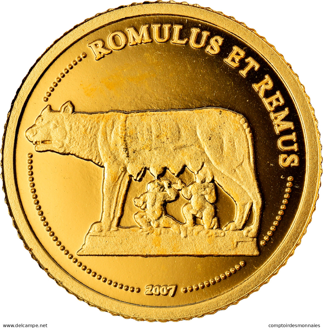 Monnaie, CONGO, DEMOCRATIC REPUBLIC, Romulus Et Remus, 1500 Francs CFA, 2007 - Kongo (Dem. Republik 1998)