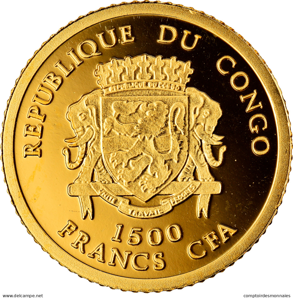 Monnaie, CONGO, DEMOCRATIC REPUBLIC, Romulus Et Remus, 1500 Francs CFA, 2007 - Congo (République Démocratique 1998)