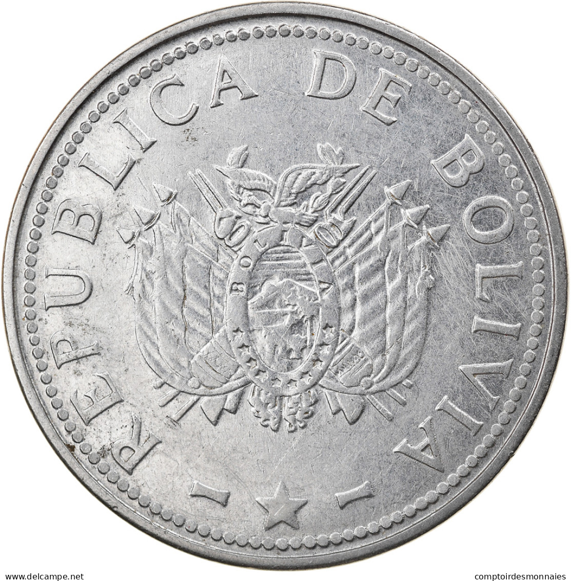 Monnaie, Bolivie, Boliviano, 2008, SUP, Stainless Steel, KM:205 - Bolivie