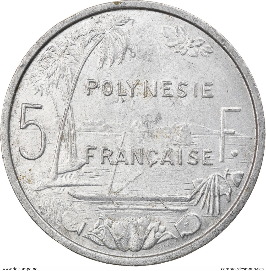 Monnaie, French Polynesia, 5 Francs, 1975, Paris, TTB, Aluminium, KM:12 - French Polynesia