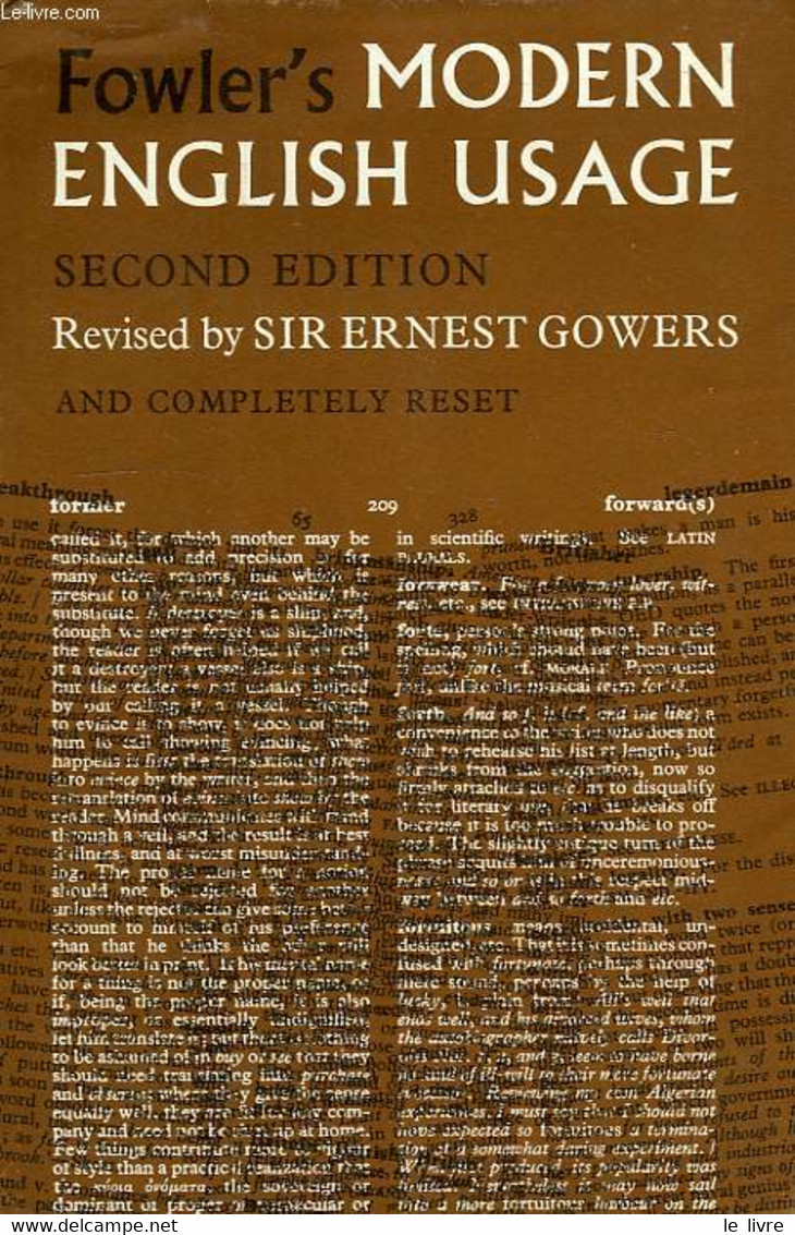 A DICTIONARY OF MODERN ENGLISH LANGUAGE - FOWLER H. W. - 1972 - Dictionnaires, Thésaurus