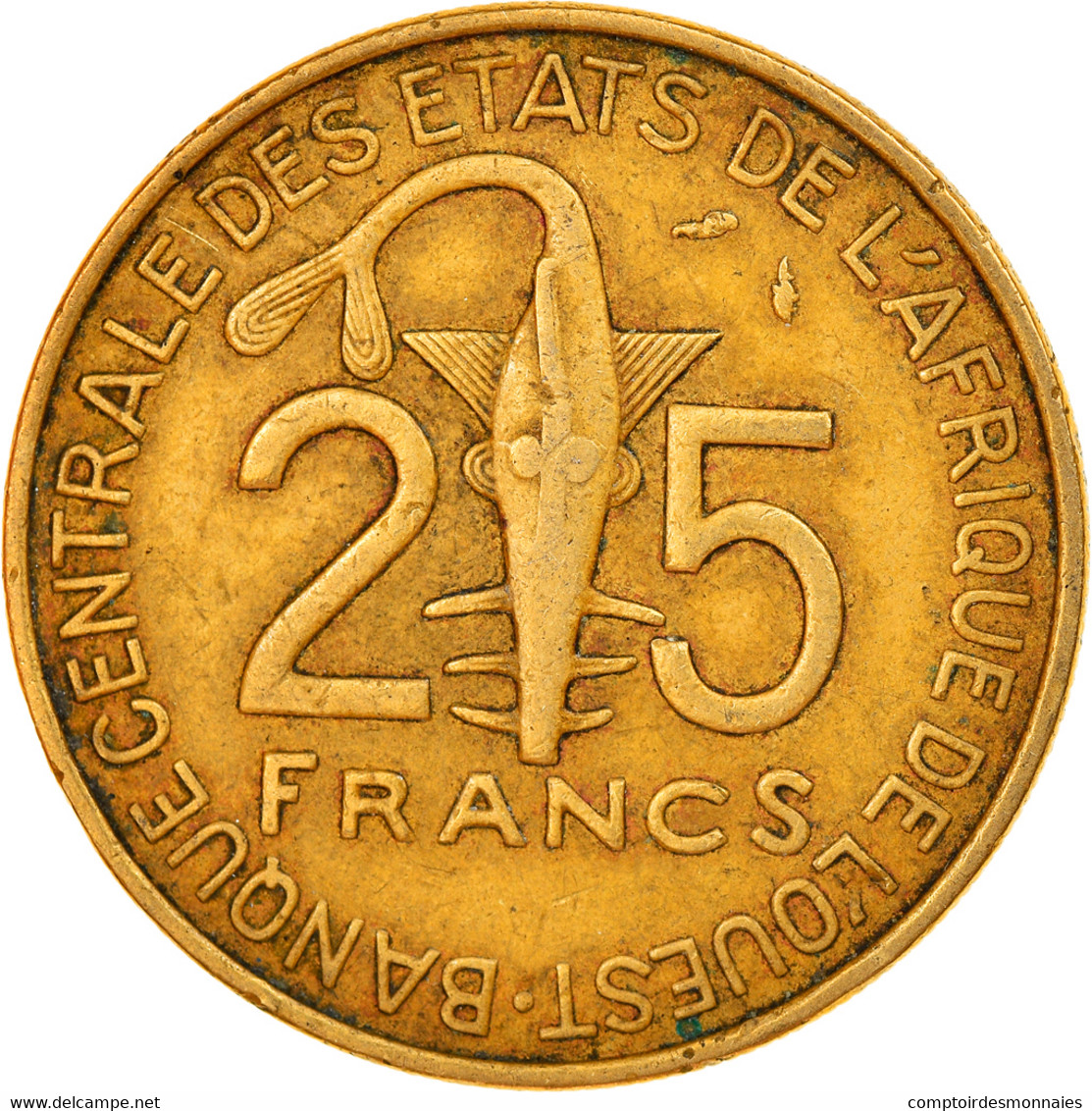 Monnaie, West African States, 25 Francs, 1980, Paris, TB+, Aluminum-Bronze, KM:9 - Côte-d'Ivoire