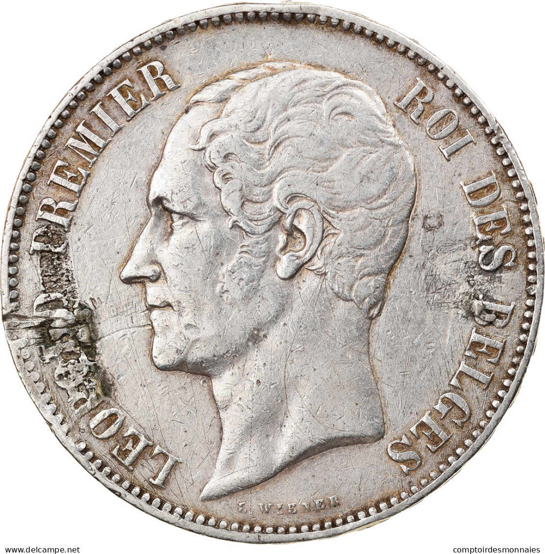 Monnaie, Belgique, Leopold I, 5 Francs, 1853, TTB, Argent, KM:2.1 - 5 Frank