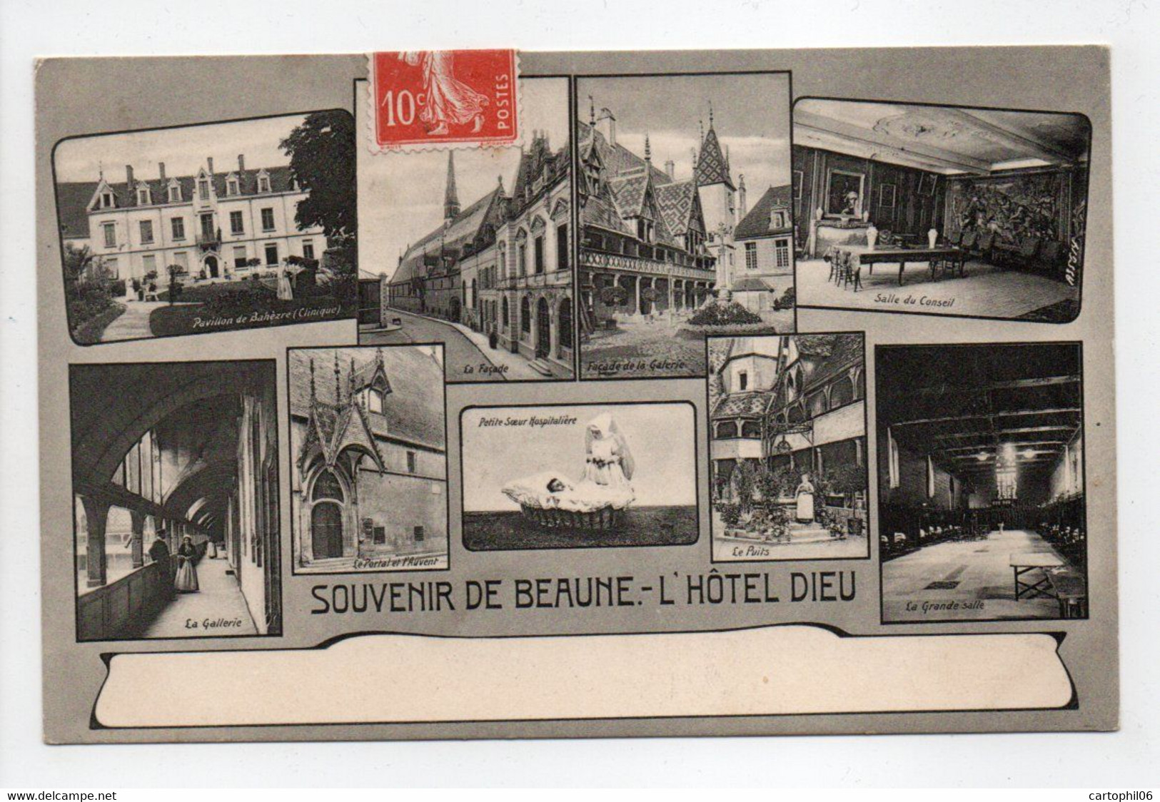 - CPA SOUVENIR DE BEAUNE (21) - L'Hôtel Dieu 1908 (multivues) - Editions Ronco - - Beaune