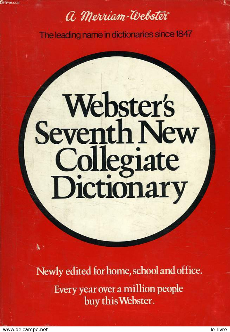 WEBSTER'S SEVENTH NEW COLLEGIATE DICTIONARY - COLLECTIF - 1969 - Dizionari, Thesaurus