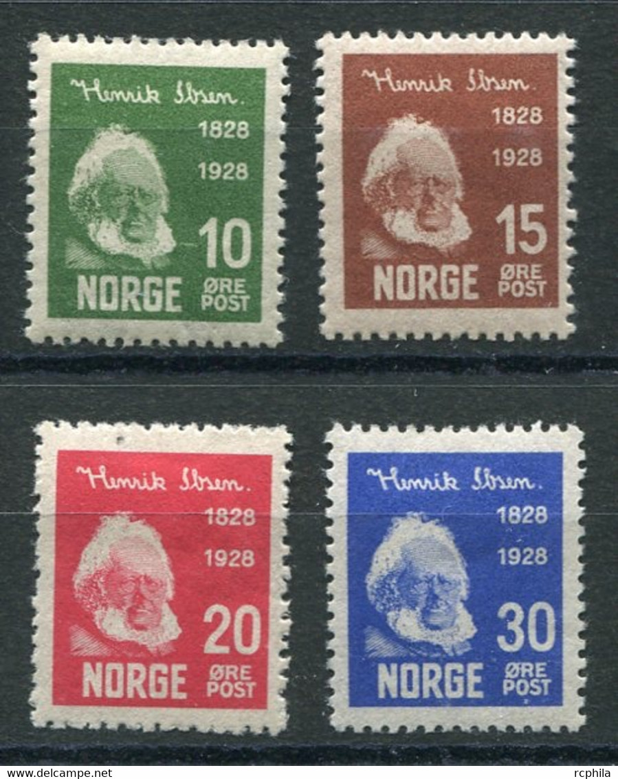 RC 20674 NORVEGE COTE 23€ SÉRIE CENTENAIRE DE LA NAISSANCE D'HENRIK IBSEN NEUF * MH - Unused Stamps