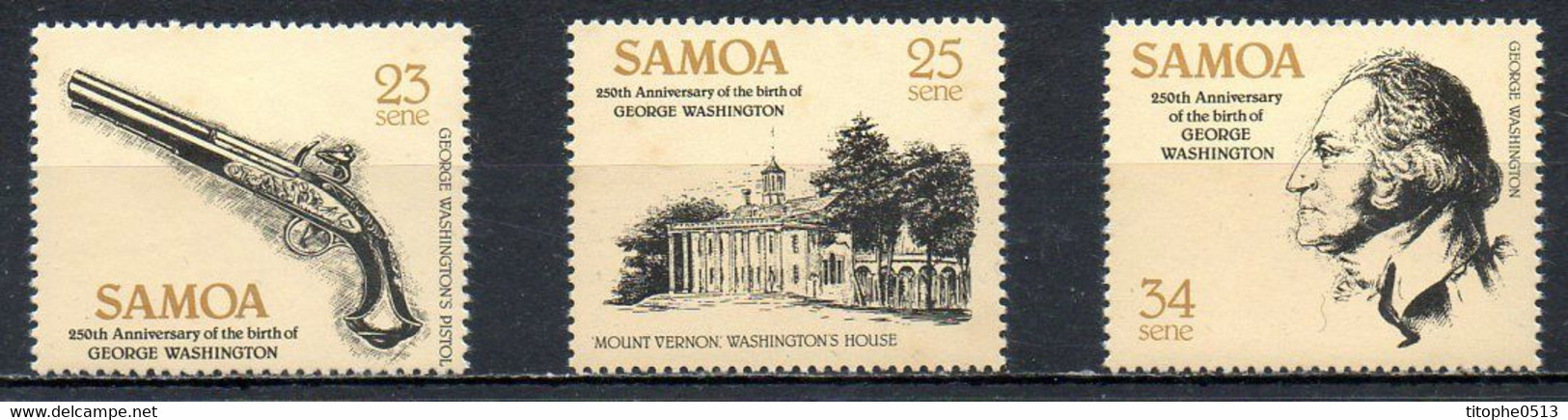 SAMOA. N°506-8 De 1982. George Washington. - George Washington