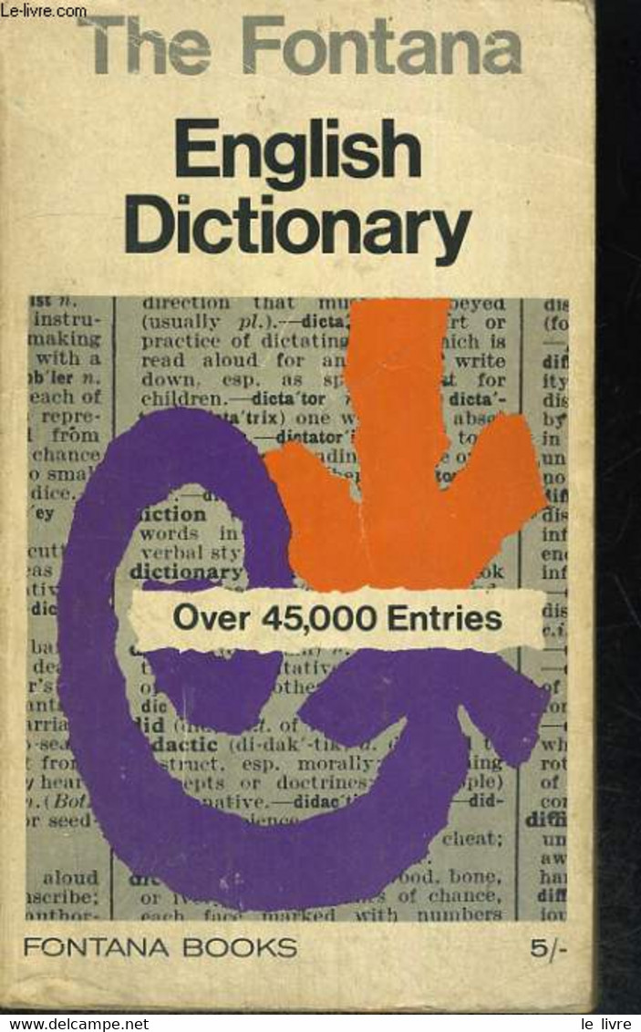 THE FONTANA ENGLISH DICTIONARY - A. H. IRVIN - 1967 - Dizionari, Thesaurus