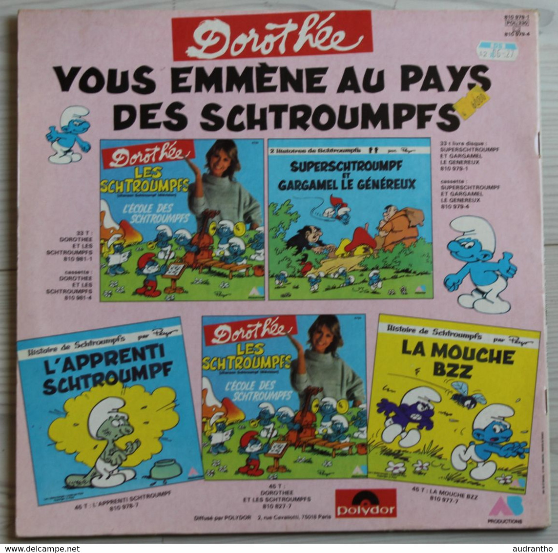 DISQUE 33 TOURS Superschtroumpf Et Gargamel Le Généreux Peyo 2 Histoires De Schtroumpfs 1981 Dorothée - Niños