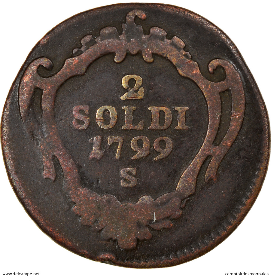 Monnaie, États Italiens, GORIZIA, Francesco II, 2 Soldi, 1799, Schm, TB - Gorizia