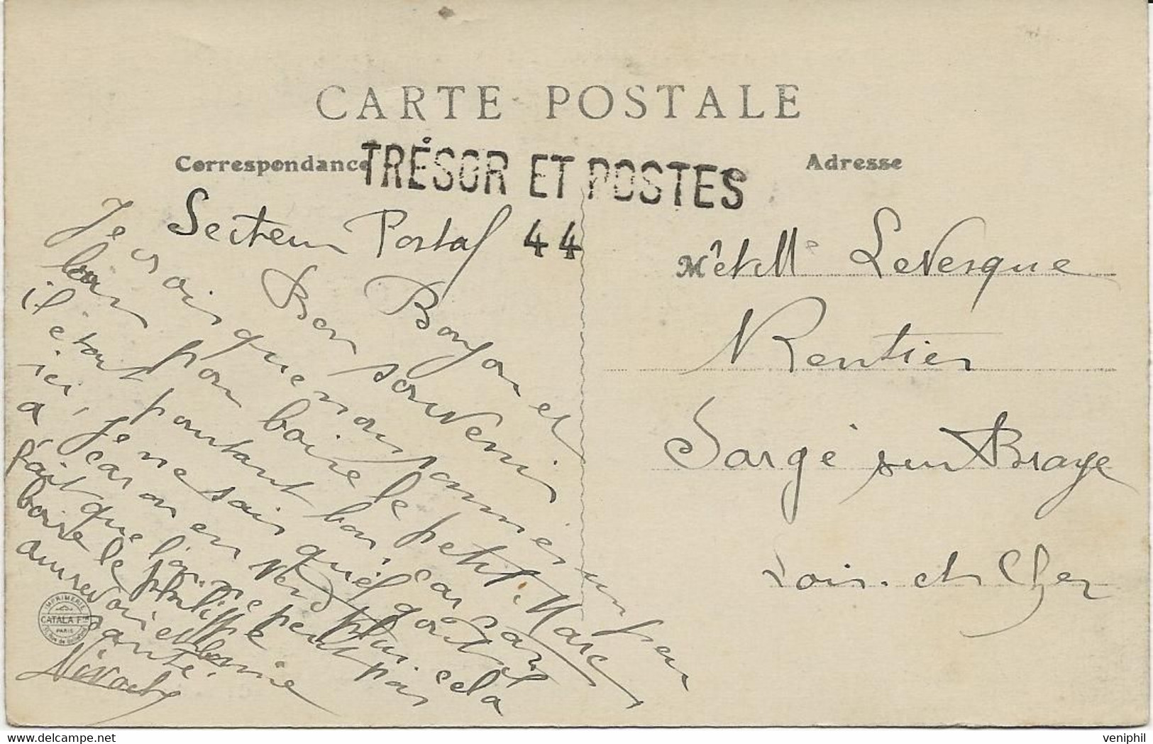 GRAY - HTE SAONE - LES USINES MILLOT ET LES GRANDS MOULINS -AU DOS CACHET TRESOR ET POSTE -SECTEUR POSTAL 44 - - Gray