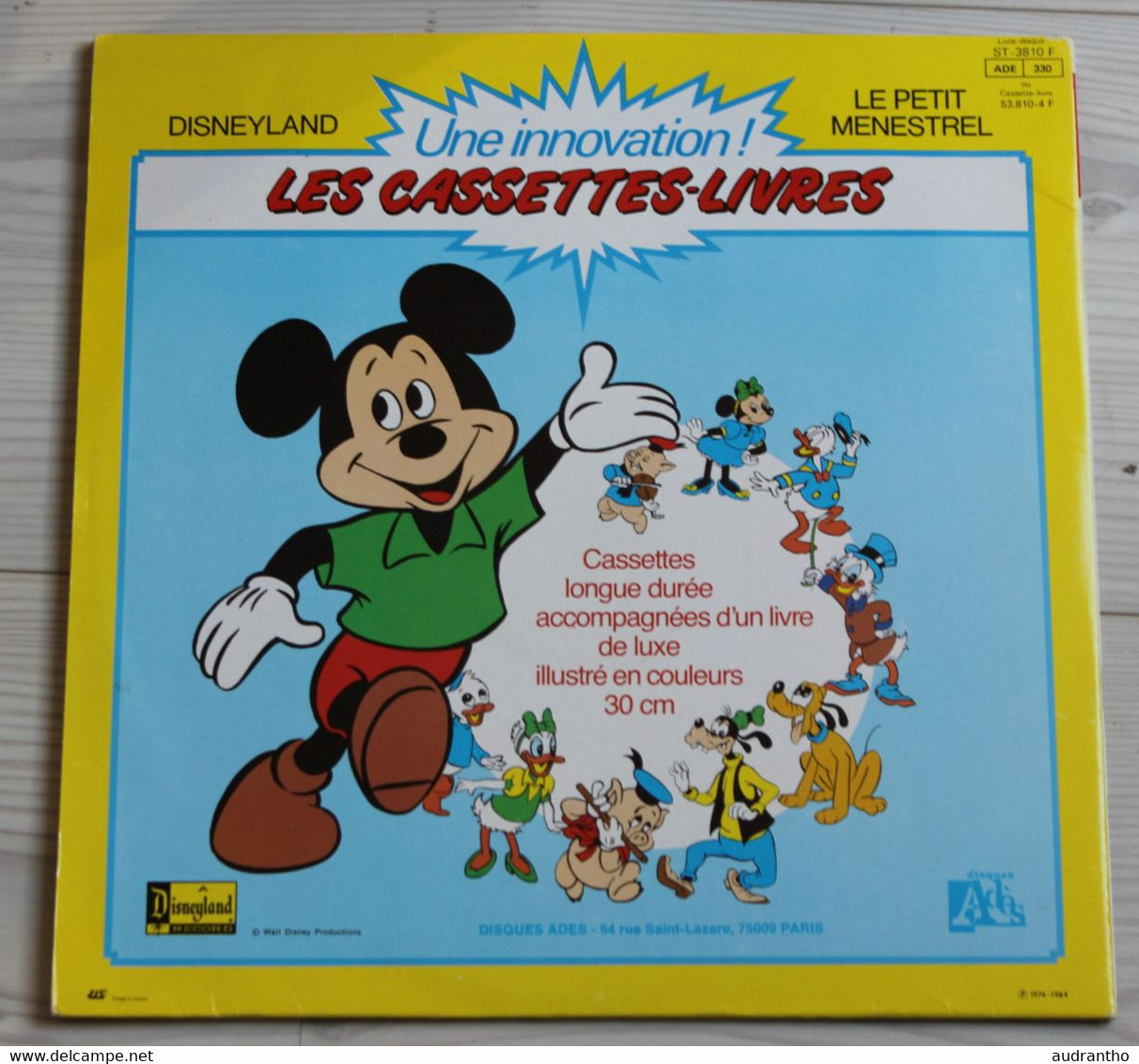 Livre DISQUE 33 TOURS Disneyland Robin Des Bois Georges Descrières Walt Disney 1984 - Niños