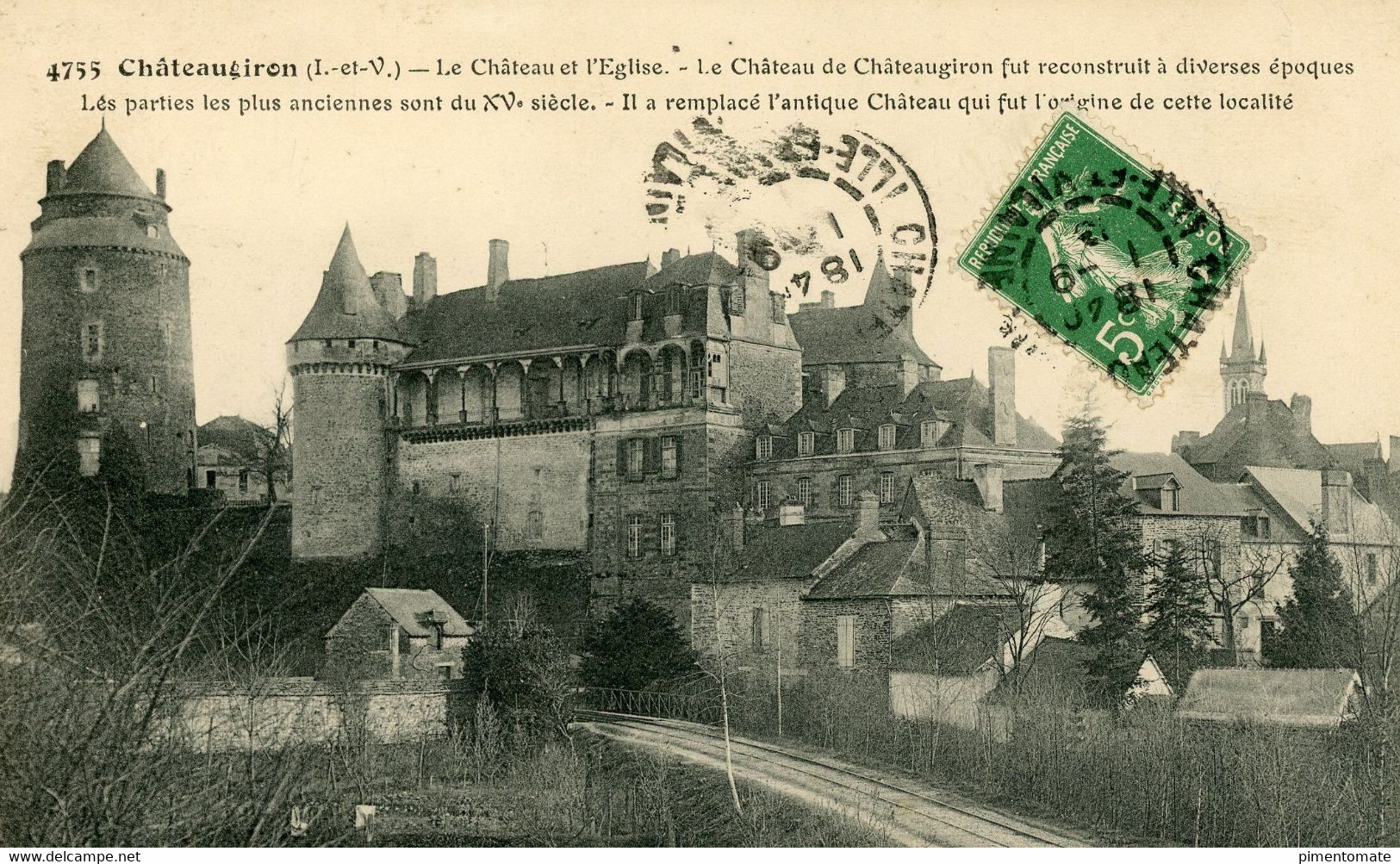 CHATEAUGIRON LE CHATEAU ET L'EGLISE - Châteaugiron