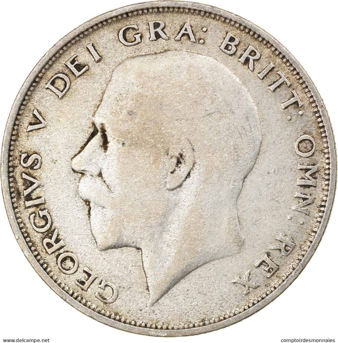 Monnaie, Grande-Bretagne, George V, 1/2 Crown, 1920, TB+, Argent, KM:818.1a - K. 1/2 Crown