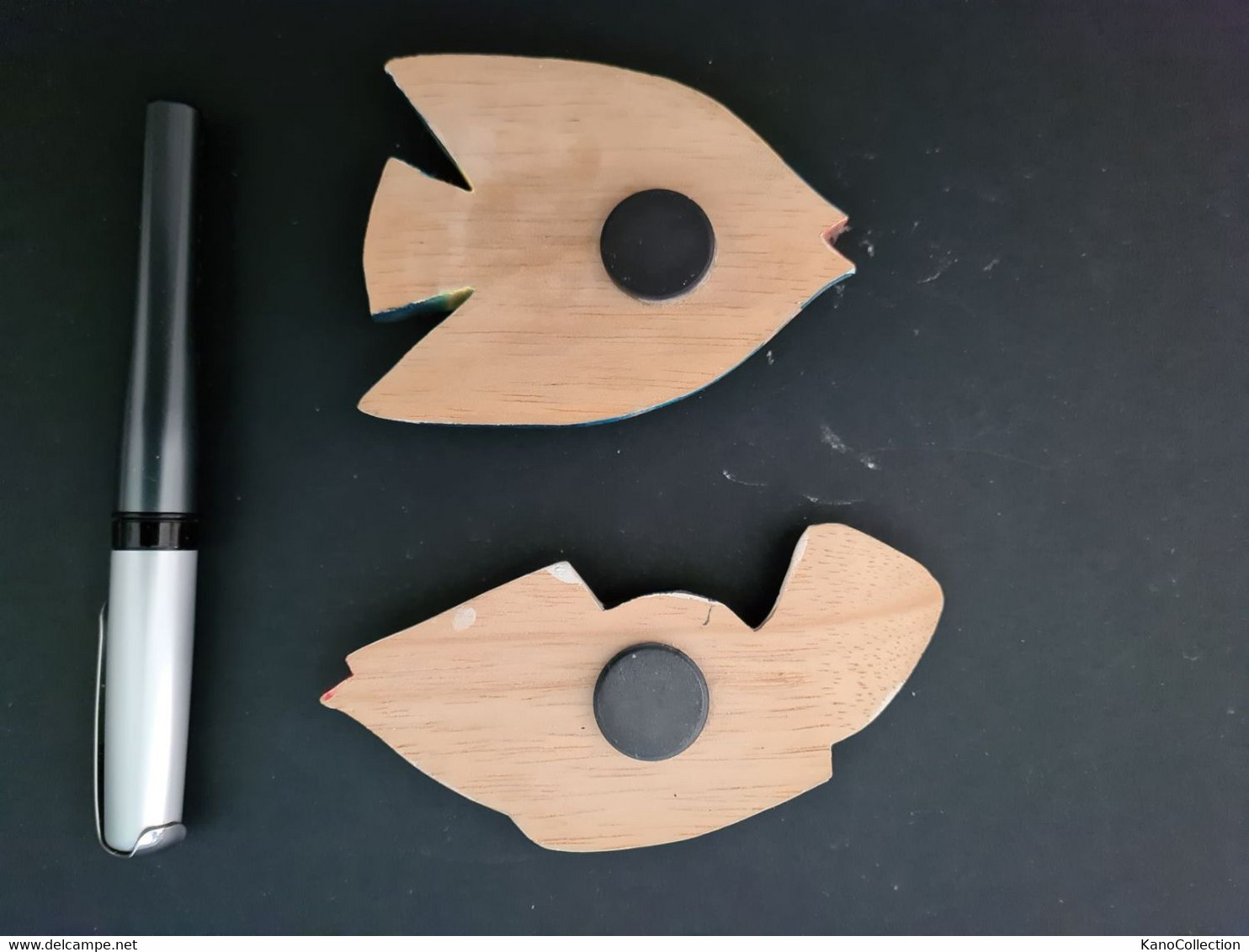 2 Magnet-Pins Fische / Holz - Andere & Zonder Classificatie