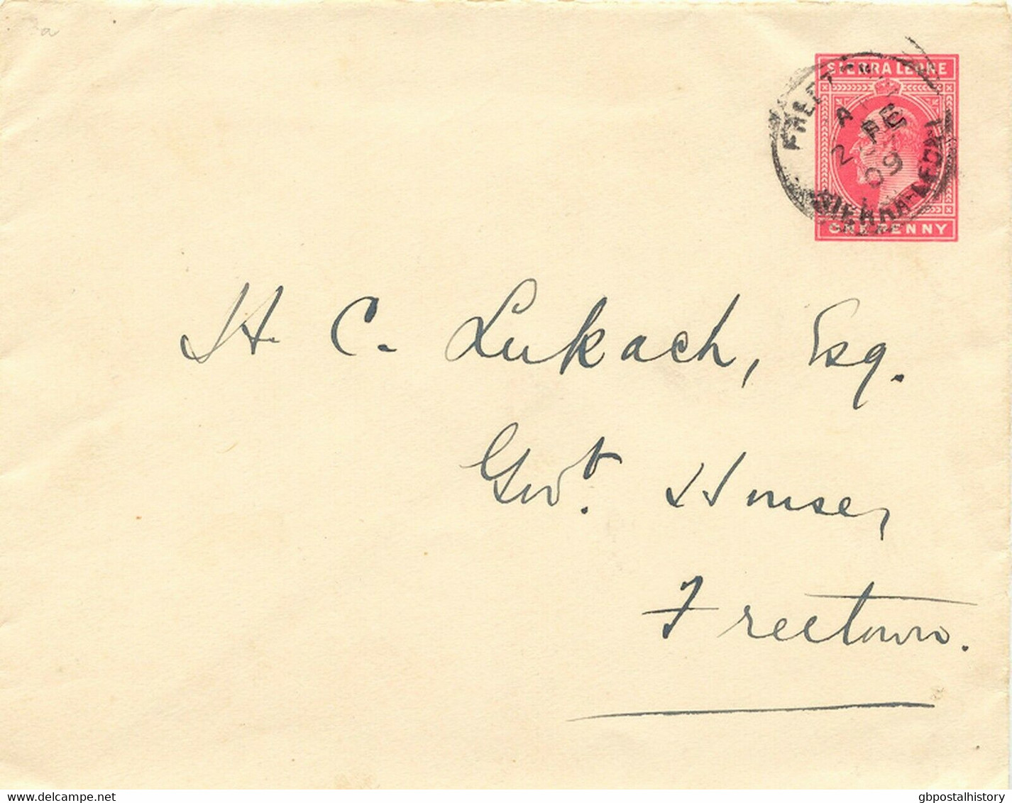 SIERRA LEONE 1902/63 1 EVII Postal Stationery Env, 2 GV Postal Stationery R-Env, - Sierra Leone (...-1960)