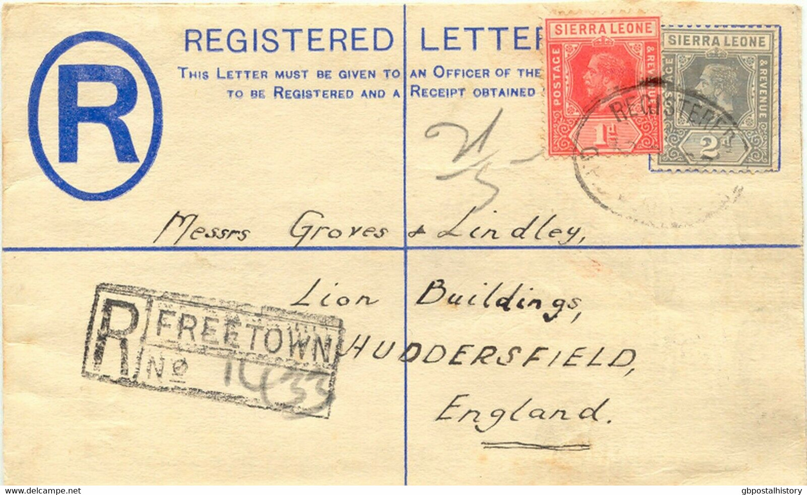 SIERRA LEONE 1902/63 1 EVII Postal Stationery Env, 2 GV Postal Stationery R-Env, - Sierra Leone (...-1960)