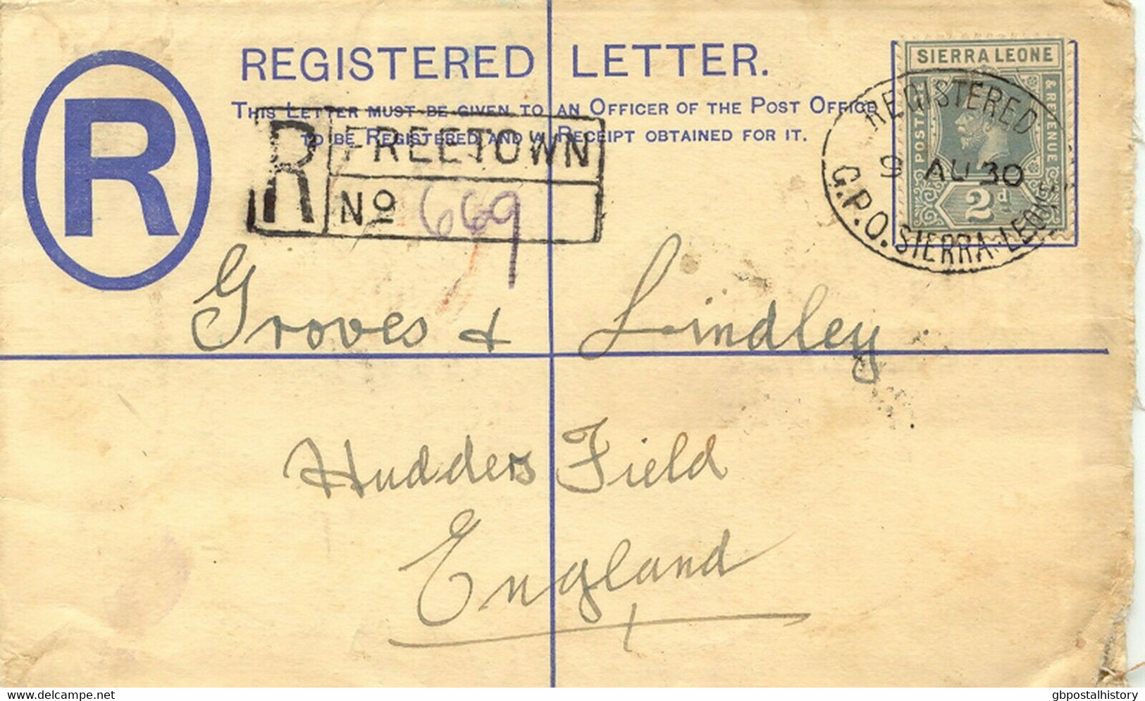 SIERRA LEONE 1902/63 1 EVII Postal Stationery Env, 2 GV Postal Stationery R-Env, - Sierra Leone (...-1960)