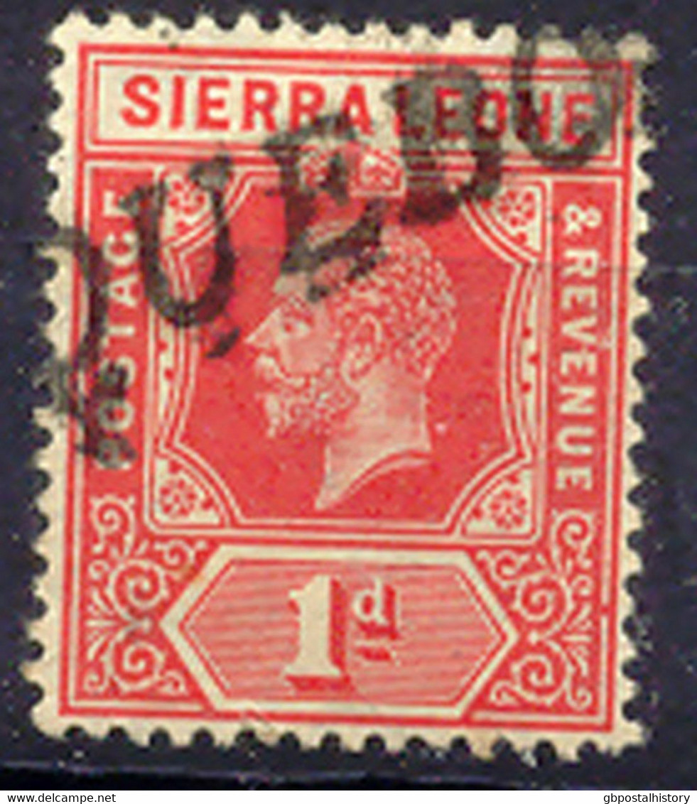 SIERRA LEONE 1912, George V 1 D Carmine With Rare Cancellation "(PA) QUEBO (T)" - Sierra Leone (...-1960)
