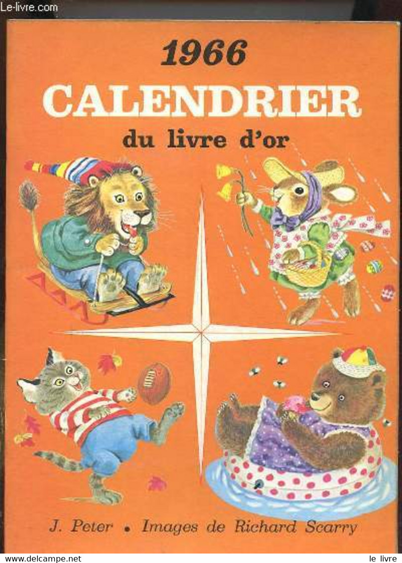 1966 CALENDRIER DU LIVRE D OR. - PETER J. - 1965 - Agendas & Calendarios