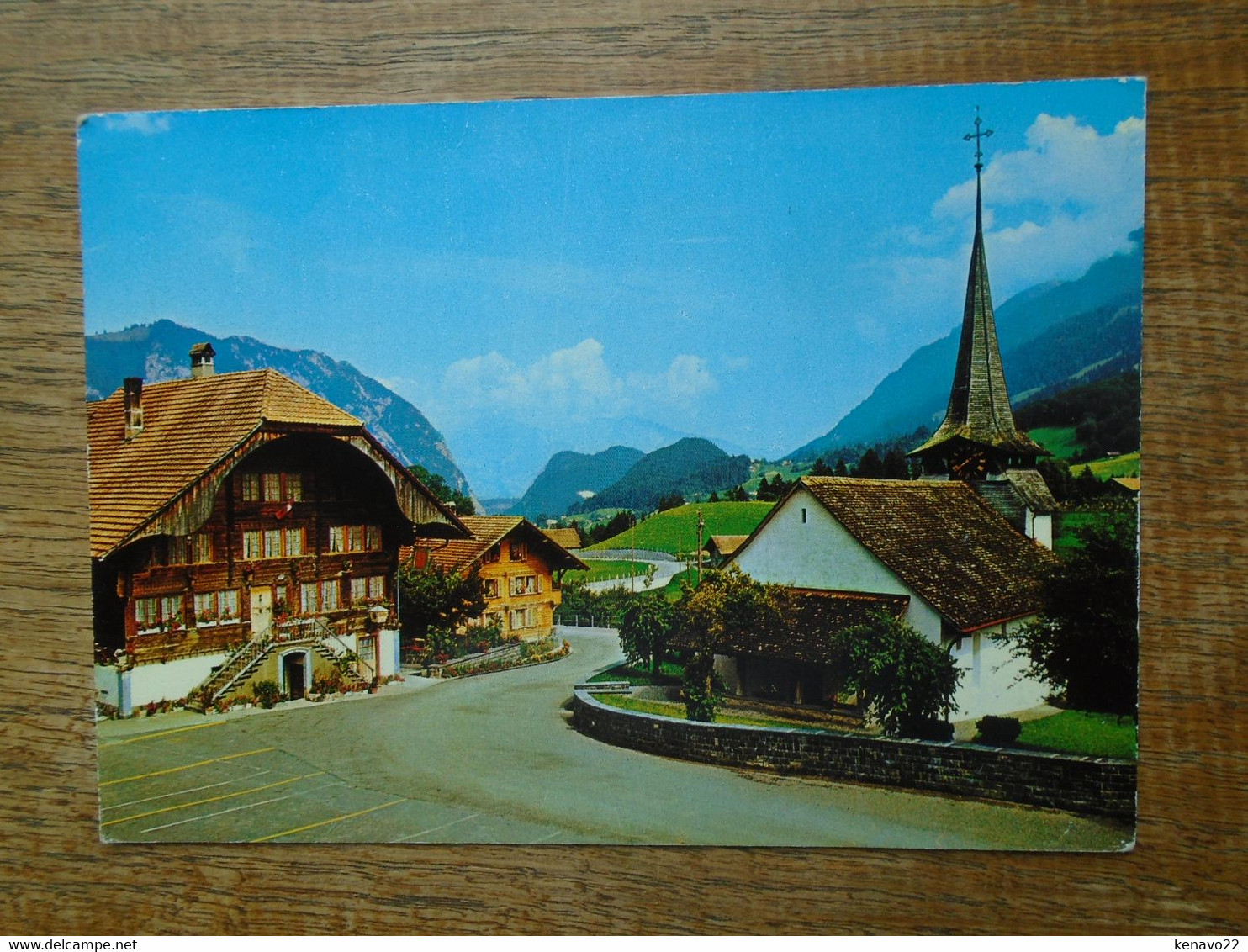 Suisse , Diemtigen , Gasthof Hirschen , Kirche "" Beau Timbre Et Cachet "" - Diemtigen