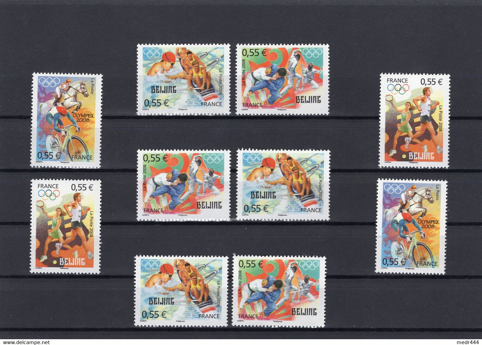 France 2008 - Olympic Games Beijing 2008 - Stamps 10v - Complete Set - MNH** - Excellent Quality - Ongebruikt