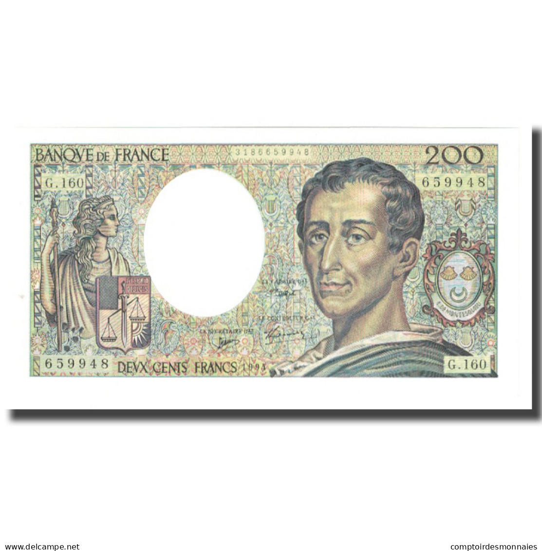 France, 200 Francs, Montesquieu, 1994, BRUNEEL BONNARDIN CHARRIAU, NEUF - 200 F 1981-1994 ''Montesquieu''